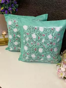 Пара чехлов для подушек с принтом Handblock — 16*16 дюймов (Копировать)