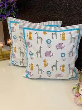 Пара чехлов для подушек с принтом Handblock — 16*16 дюймов