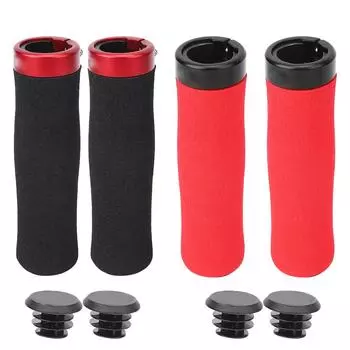 Пара чехлов для руля горного велосипеда из мягкого губчатого твердого пластика высокой плотности с замком для велосипеда Cyc Black
