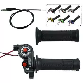 Пара чехлов для руля мотоцикла, аксессуары для модификации, ускоритель для внедорожного транспортного средства, цветные чехлы для руля, большой дроссель синий