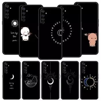 Пара черно-белых Love Sun Moon для Realme GT Neo 2 3T чехол для Realme 11 10 9 8 5G 7 6 GT2 Pro Plus C21 C11 C25 C35 чехол Realme 7 Pro