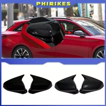 Пара черных накладок на боковые зеркала заднего вида Seat Leon MK4 Cupra 2020 2025 2025 2025 2025, автомобильные аксессуары