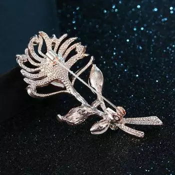 Пара Цветок Кристалл Костюм Корсаж Преувеличенный Сплав Стразы Маленький Аромат Одежда Аксессуары Булавки