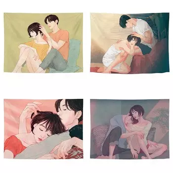 Пара Домашняя Жизнь Узор Гобелен Офис Гостиная Гобелен Украшения Дома Настенный Гобелен 100x75cm