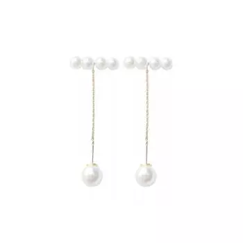 Пара двухсерьг с жемчужными кисточками в стиле люкс, легкие роскошные и нежные серьги для женщин