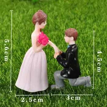 Пара фигурок Миниатюры Садовые принадлежности для фей Украшения Гномы Террариумы Бонсай Домашний кукольный домик Аксессуары Украшения своими руками