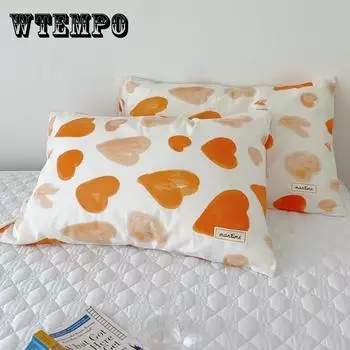 Пара хлопковых наволочек размером 48x74 см. Бытовая подушка. Внутренний чехол. Двойная наволочка.