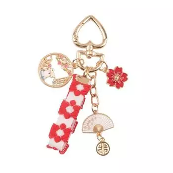 Пара Кавайный Цветочный Цинковый Сплав Брелок Подвеска в Корейском Стиле Брелок Кролик Женский Декор для Рюкзака