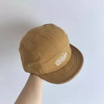 Пара короткополых мягких нишевых солнцезащитных шляп для отдыха на природе американская модная кепка мужская пятикомпонентная бейсболка с обратным козырьком женская M56-58cm чёрный