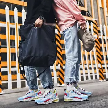 Пара кроссовок 2024 года, весна, новые кроссовки с воздушной подушкой, студенческие, универсальные, трендовые, повседневные, большого размера, спортивная обувь, мужская обувь 36