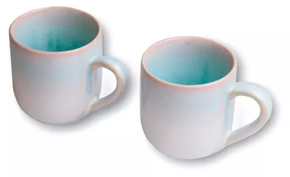 Пара кружек Hagiyaki с мятой 35602 слоновая кость