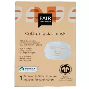 Пара квадратных хлопковых масок для лица 1 шт.