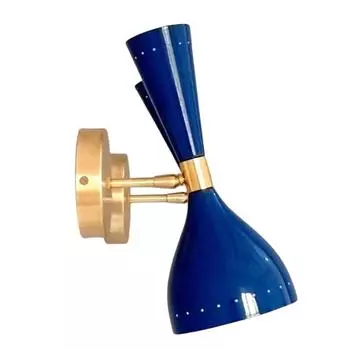 Пара латунных настенных светильников Diabolo Brush середины 1950-х годов