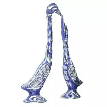 Пара лебедей, целующихся, ручной работы, декоративная фигурка