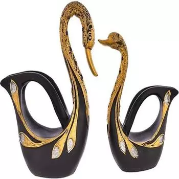 Пара лебедей, небольшая скульптура для демонстрации, статуэтка, домашний декор