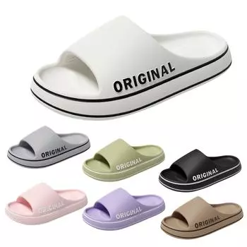 Пара летних тапочек на толстой подошве с нескользящей подошвой для дома и улицы 36 чёрный