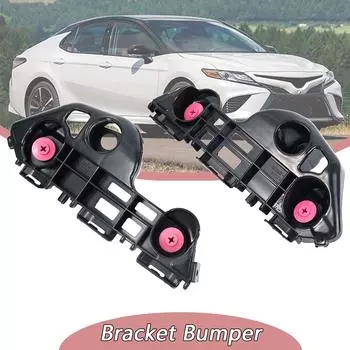 Пара левого и правого переднего кронштейна бампера автомобиля, опора для крепления балки, направляющая решетка, фиксатор кронштейна для Toyota Camry 2018 2019 2020 2021 чёрный