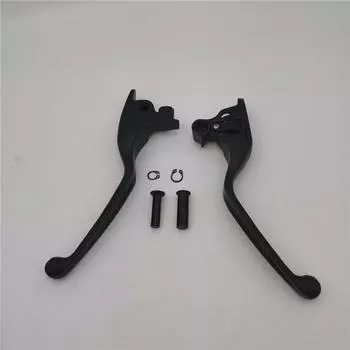 Пара левых и правых черных алюминиевых рычагов тормоза и сцепления для мотоцикла/скутера
