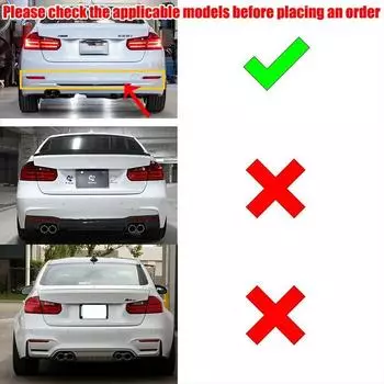 Пара линз отражателя заднего бампера автомобиля, подходит для F30 F31 320i 325i 328i 330i 335i 2013-2015 / F32 F33 420i 428i 430i 435i 2014-2017 чёрный