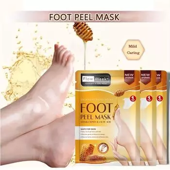 Пара медовых отшелушивающих масок для ног, увлажняющих и питающих сухие ноги, смягчающих омертвевшую кожу, делая ноги гладкими и нежными. 1 pair белый