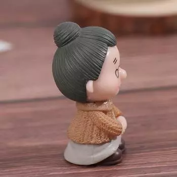 Пара Мини Фигурок Пара Бабушка Украшение Для Сада Сказок Фигурки Миниатюрные кофейный
