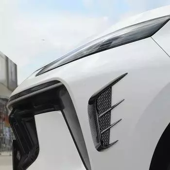 Пара многоцелевых углеродного волокна автомобильных жабр акулы имитация вентиляционных отверстий боковой воздухозаборник украшение капота выпускное отверстие для воздуха автомобиля наклейка на кузов автомобиля