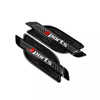 ПАРА Накладки на боковые воздухозаборники передних крыльев автомобиля, наклейки, стиль «Акульи жабры», спортивный стиль