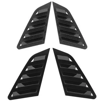 Пара накладок на жалюзи заднего окна из прочного АБС-пластика, накладка на жалюзи левого и правого бокового окна для A3 S3 8Y H Bright Black
