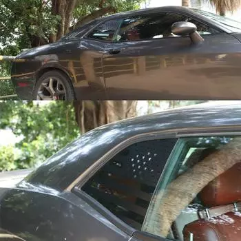 Пара наклеек на заднее стекло автомобиля с американским флагом для Dodge Challenger 2008-2022