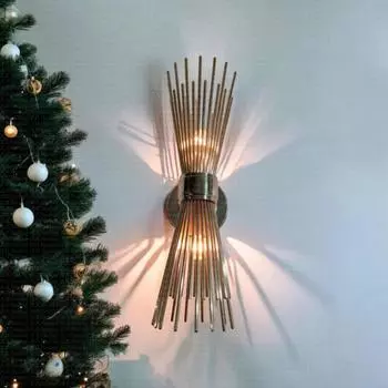 Пара настенных светильников/светильников/бра Sputnik Skyla середины века из латуни 1950-х годов, подарки на новоселье(Набор из 2)