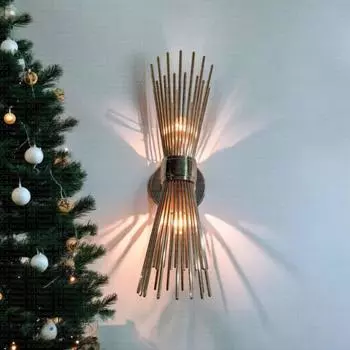 Пара настенных светильников/светильников/бра Sputnik Skyla середины века из латуни 1950-х годов, подарки на новоселье(Набор из 2)