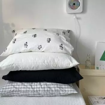 Пара наволочек из чистого хлопка с одинарной наволочкой для головы размером 48X74 см. (Без ядра подушки) 48*74cm 1pc