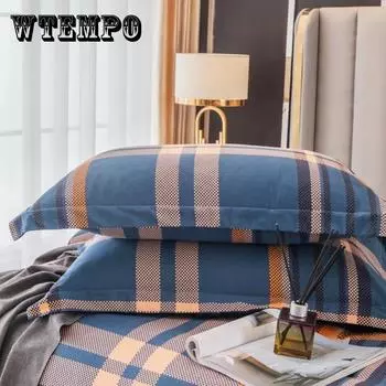 Пара наволочек с хлопковой подкладкой. Двойная наволочка 48x74 см. Постельное белье.