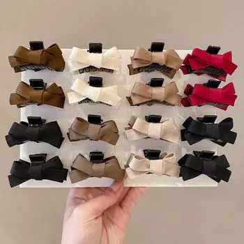 Пара новых маленьких заколок с бантиком, женские боковые заколки, челка, заколка, аксессуары для волос принцессы, головной убор с заколкой.