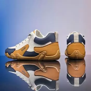 Пара-обувь мужская модная пилотская повседневная кожаная обувь с мягкой подошвой, дышащая и педальная обувь для вождения в любое время года 39