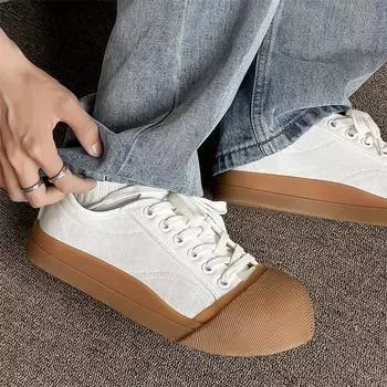 Пара обуви мужская летняя мужская обувь повседневная обувь 2024 новая нишевая большая парусиновая обувь мужская Douyin тот же стиль 35