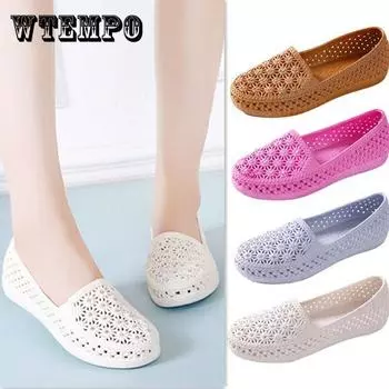 Пара обуви, женские дышащие сандалии с отверстиями для пар, пляжная обувь с отверстиями 36