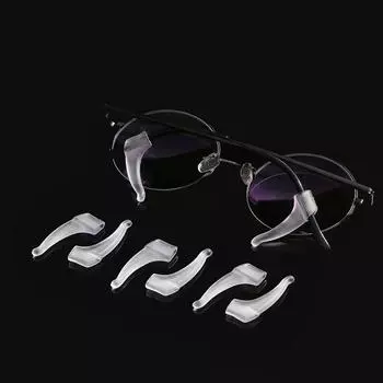 Пара очков Противоскользящий чехол Прозрачная оправа для очков Крючки для ног Детский силиконовый противоотрывной чехол Противоотрывной чехол