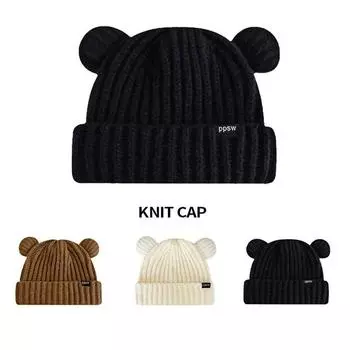 Пара осень-зима милая шерстяная шапка холодная шапка вязаная вязаная шапка