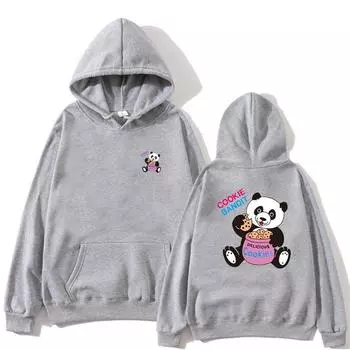 Пара осень зима плюшевая ретро уличная модная брендовая печатная толстовка с капюшоном пуловер S белый