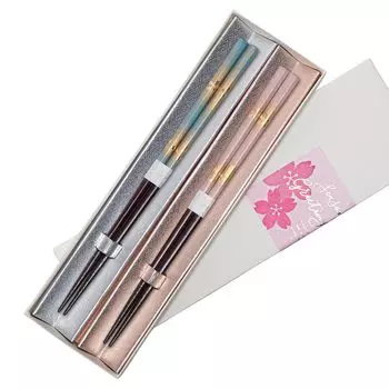 Пара пар Свадебные палочки для еды Wakasa Made in Dishwasher Восьмиугольные Праздничные Белые Свадебные Подарочные палочки для еды, подарок, Годовщина, лак, Япония, сейф,