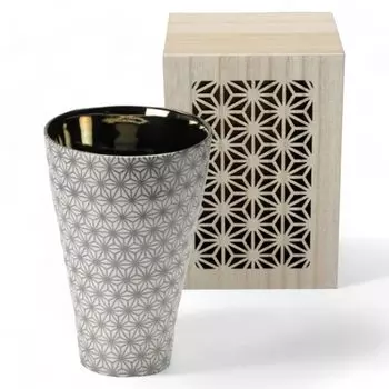 Пара Пара Японских Деревянных Микроволновых Сделано в Японии J-kitchens Чашки, Стаканы, Серебряный, Стиль, Коробка, 350 мл, Безопасный,