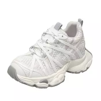 Пара Париж платформа женские 2025 лето сетка дышащие ноги небольшое увеличение высоты повседневная спортивная обувь женская 34