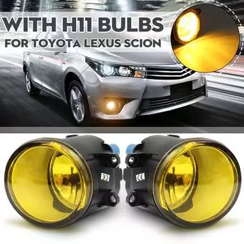 Пара передних противотуманных фар H11 55 Вт галогенные лампы для Toyota Camry Corolla Vios RAV4 #8121006070,8121006071 CHINA