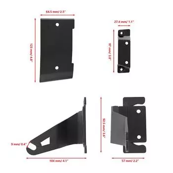 Пара передних верхних кронштейнов для крыши лобового стекла 42 дюйма, монтажный кронштейн для светодиодной панели, подходит для Ford Bronco 2024 2024 автомобильные аксессуары чёрный