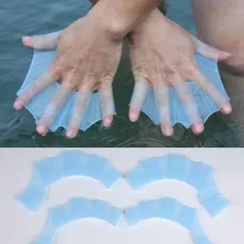 Пара перепончатых перчаток, ласты для плавания, ласты для рук, перчатки для обучения плаванию, sml S