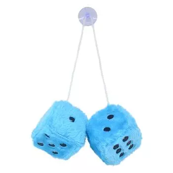 Пара плюшевых кубиков 7,5 см с точками, подвеска в виде кубиков для украшения интерьера автомобиля, зеркало заднего вида, подвесное украшение красный