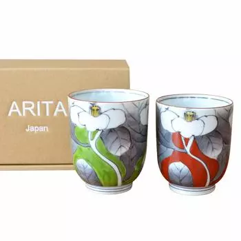 Пара подарочных чашек Arita, сделанных в Японии, подарок, в коробке, стильный, посуда, Yuka, ванна для пары,