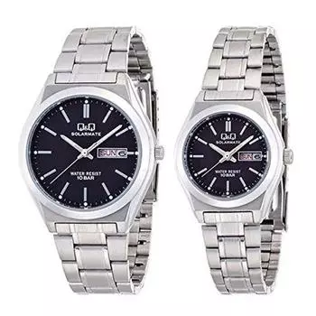 Пара подарочных коробок набор дешевые гражданские водонепроницаемые аналоговые часы пара черный циферблат [Citizen] вопросы и ответы (H010H011-202)