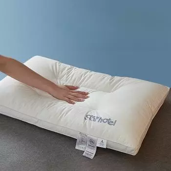 Пара подушек из чистого хлопка для поддержки шейного отдела позвоночника дома, помощь во сне, антибактериальная и антиклещевая подушка для всей головы для студенческого общежития для мужчин Class A cotton hotel pillow 48 * 74 one pack